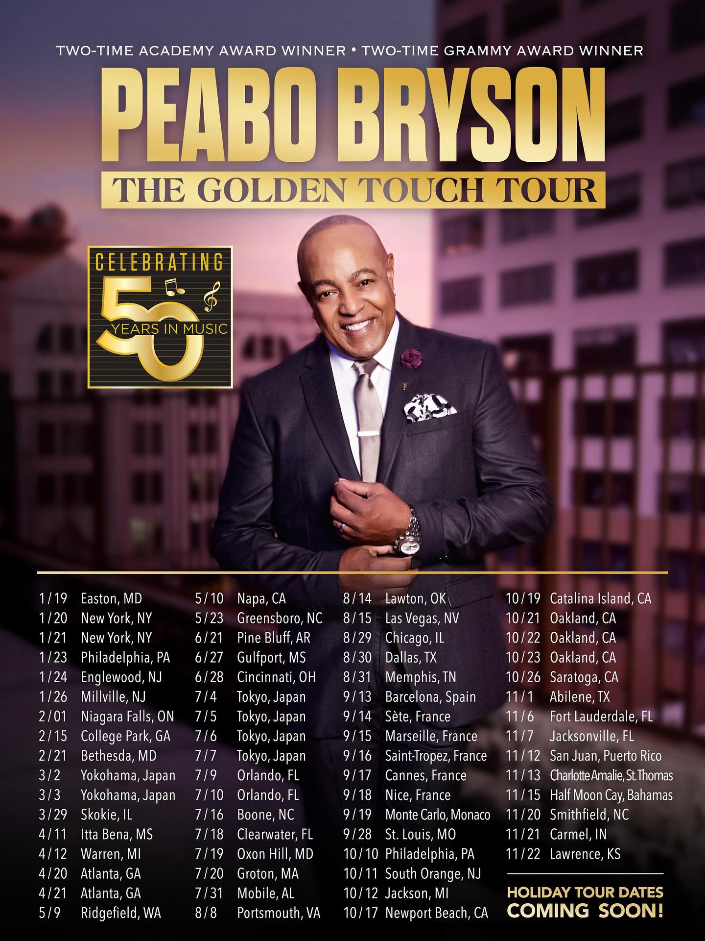 Peabo Bryson Tour Poster 2026